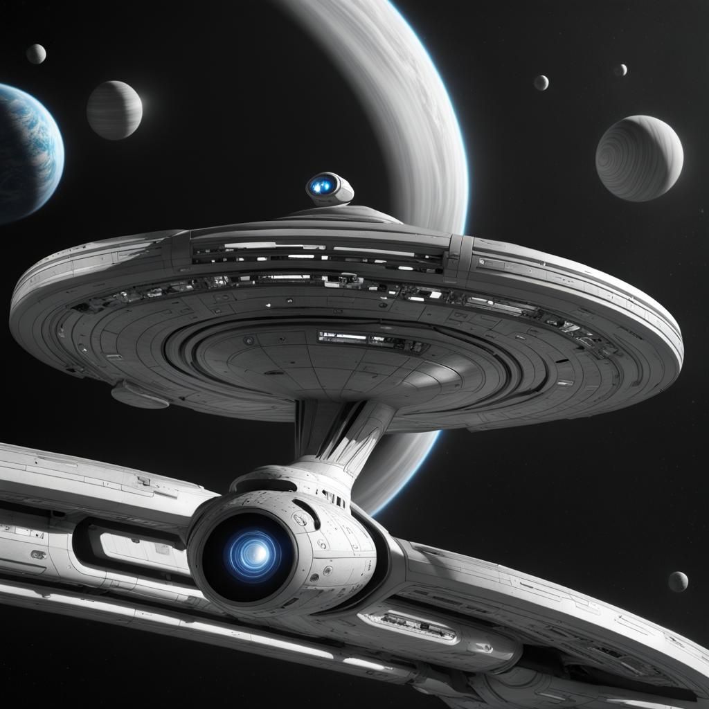 Star Trek Enterprise Soaring Through Space as Splash Art