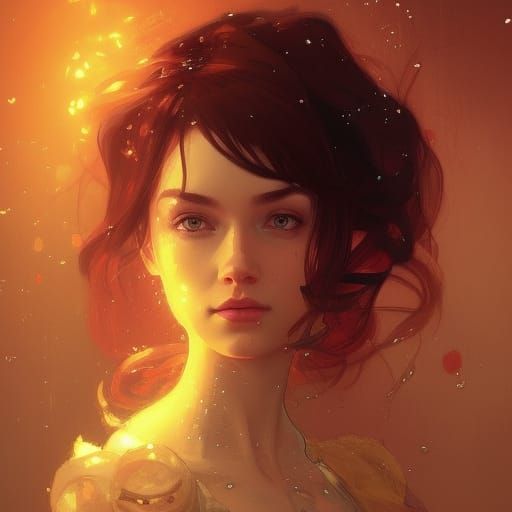 Christmas Cave Portrait in Hyperdetailed Style