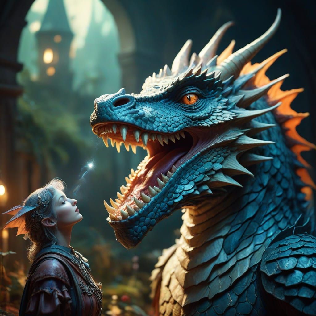 Whimsical Fantasy Creatures in Dreamlike, Surreal Landscapes