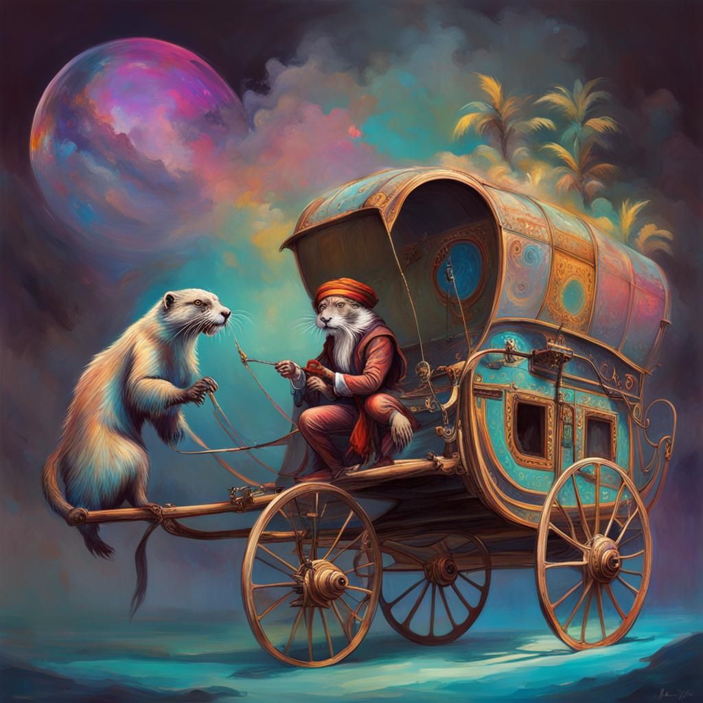 MC Otter Discusses Future with 3Moons Tarot Reader on Her Vardo