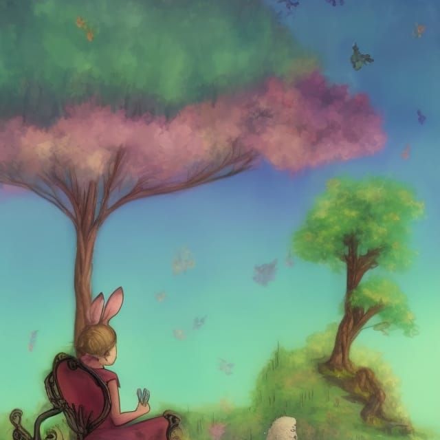 Bunny in the chair