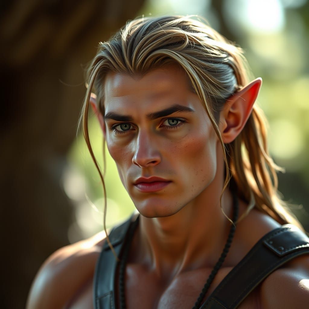 Handsome Elf Portrait in Professional Lighting
