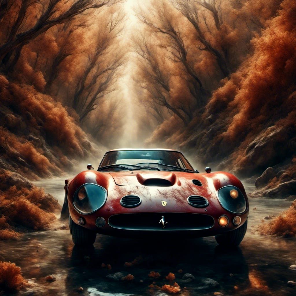 Ferrari 250 GTO: Surreal Realism Landscape