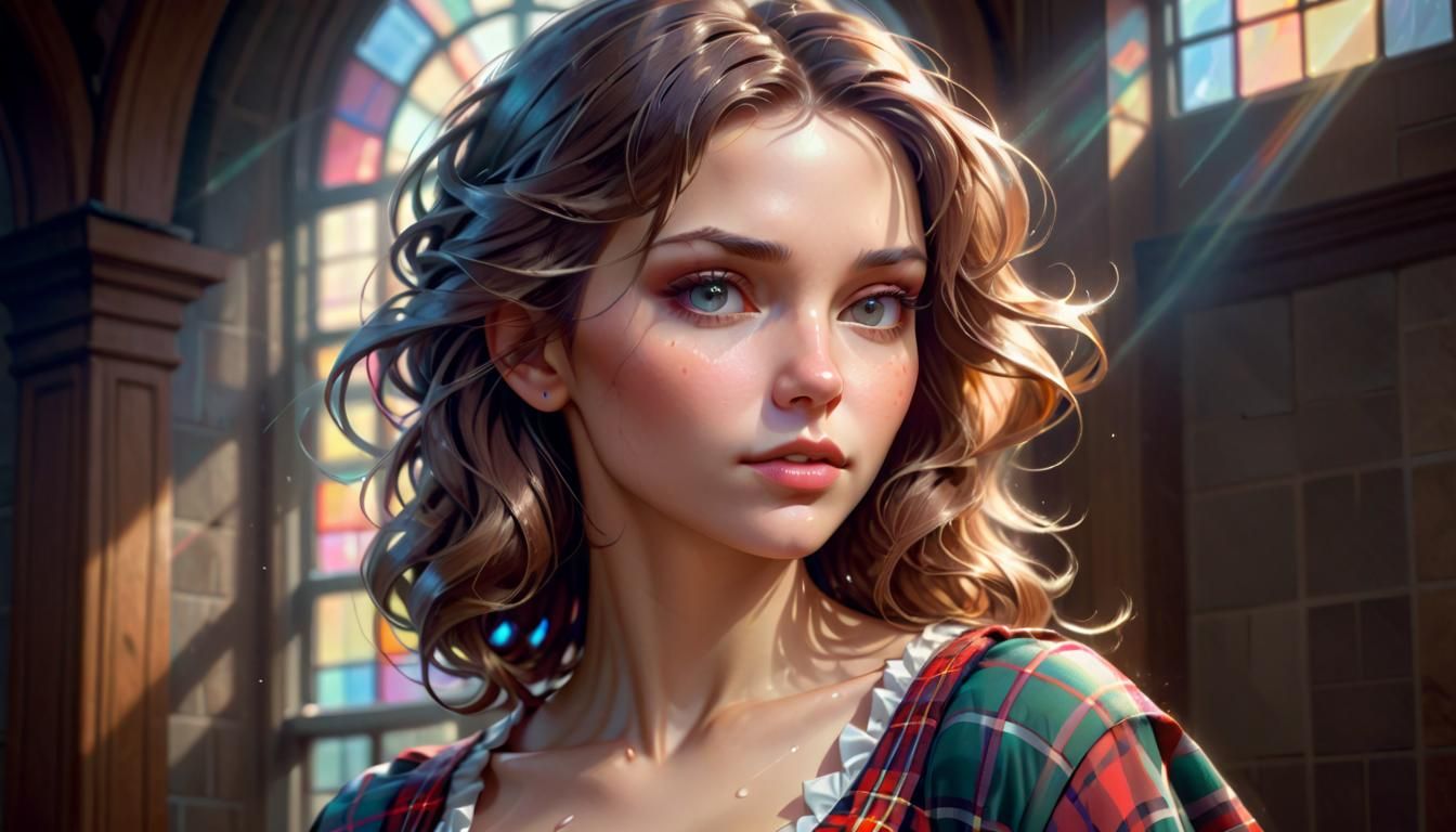 Magical Portrait of a Beautiful Woman, Art Nouveau