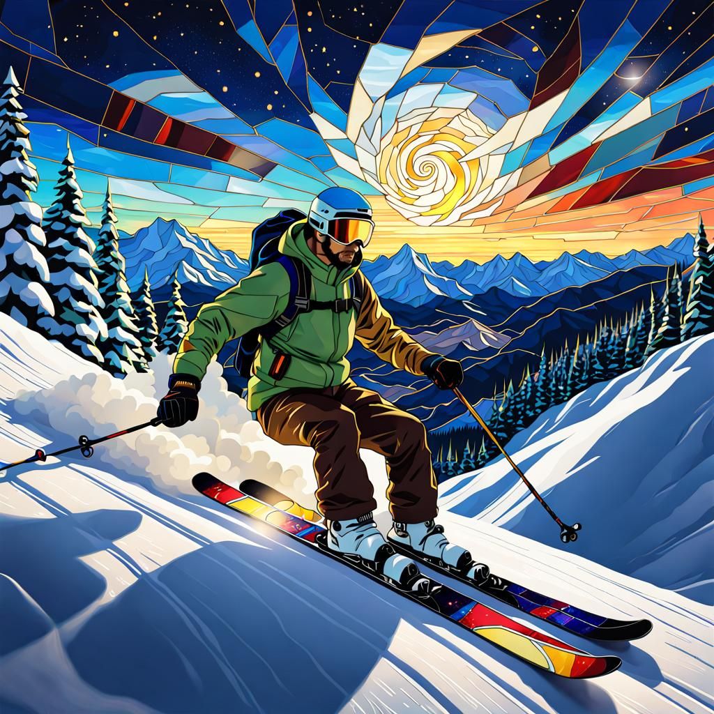 Stary Stained Glass Night Skiing