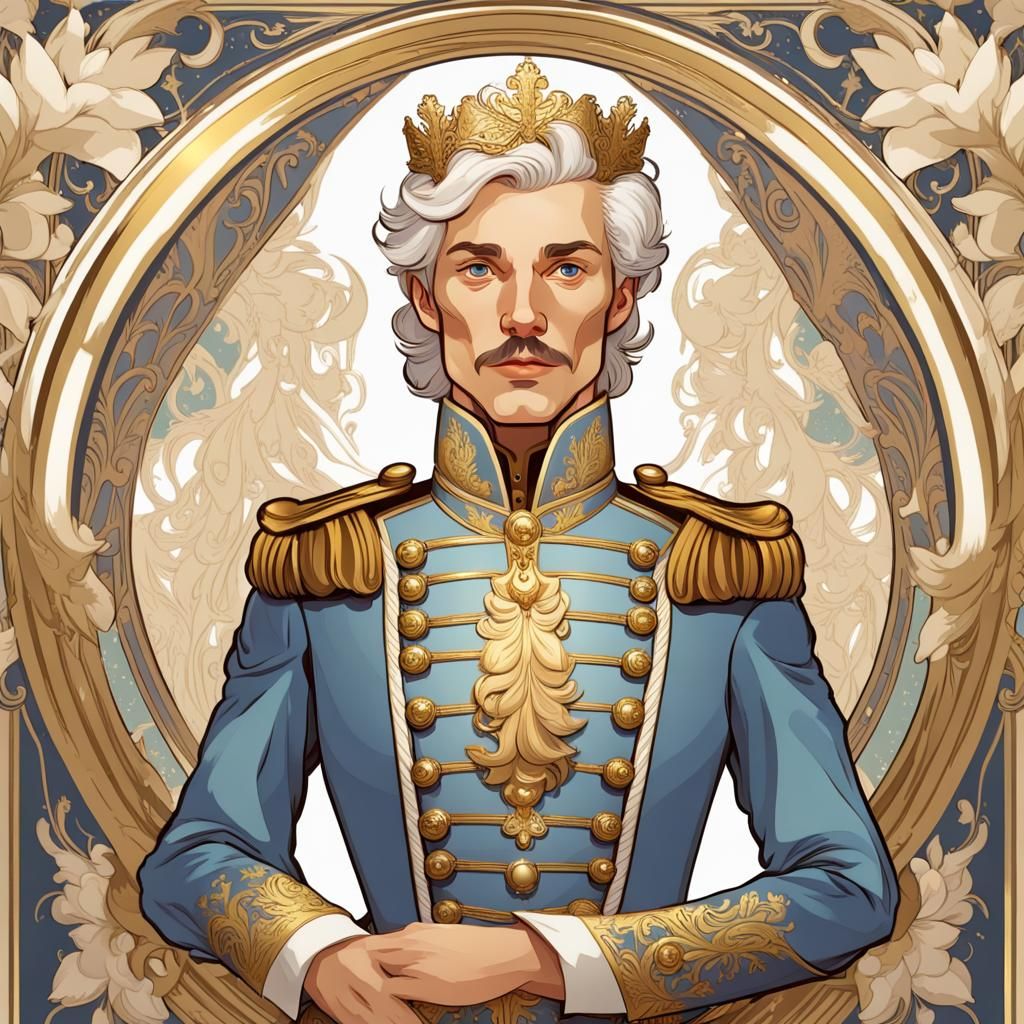 Nutcracker Prince in Art Nouveau Style