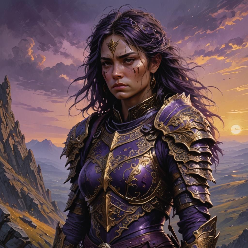 Battered Warrior at Dawn: Fantasy Realism Concept Art