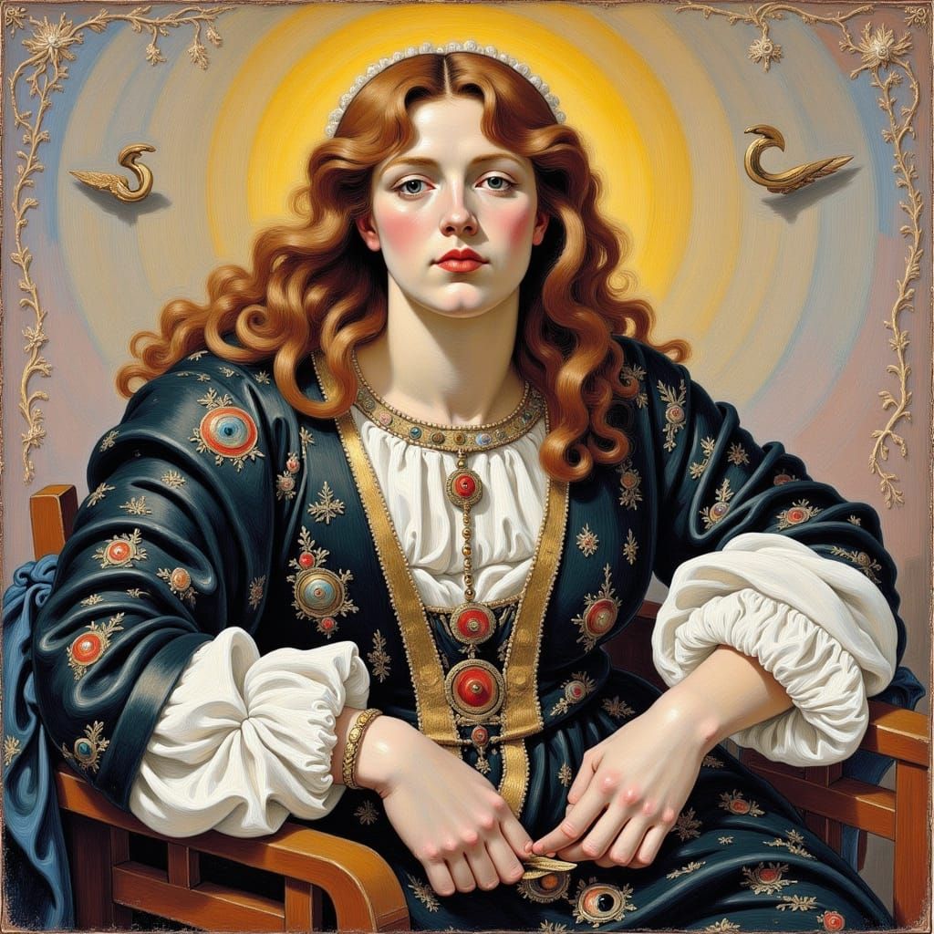Baroque-Inspired Masterpiece with Kitten