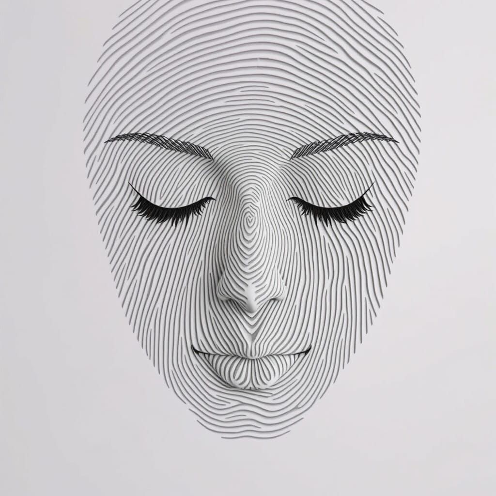 Hyperrealistic 8K Fingerprint Portrait