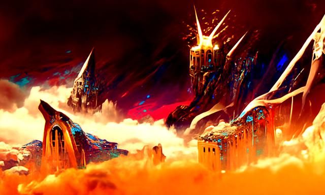 God-Emperor's Castle: Hyperrealist Fantasy Concept Art