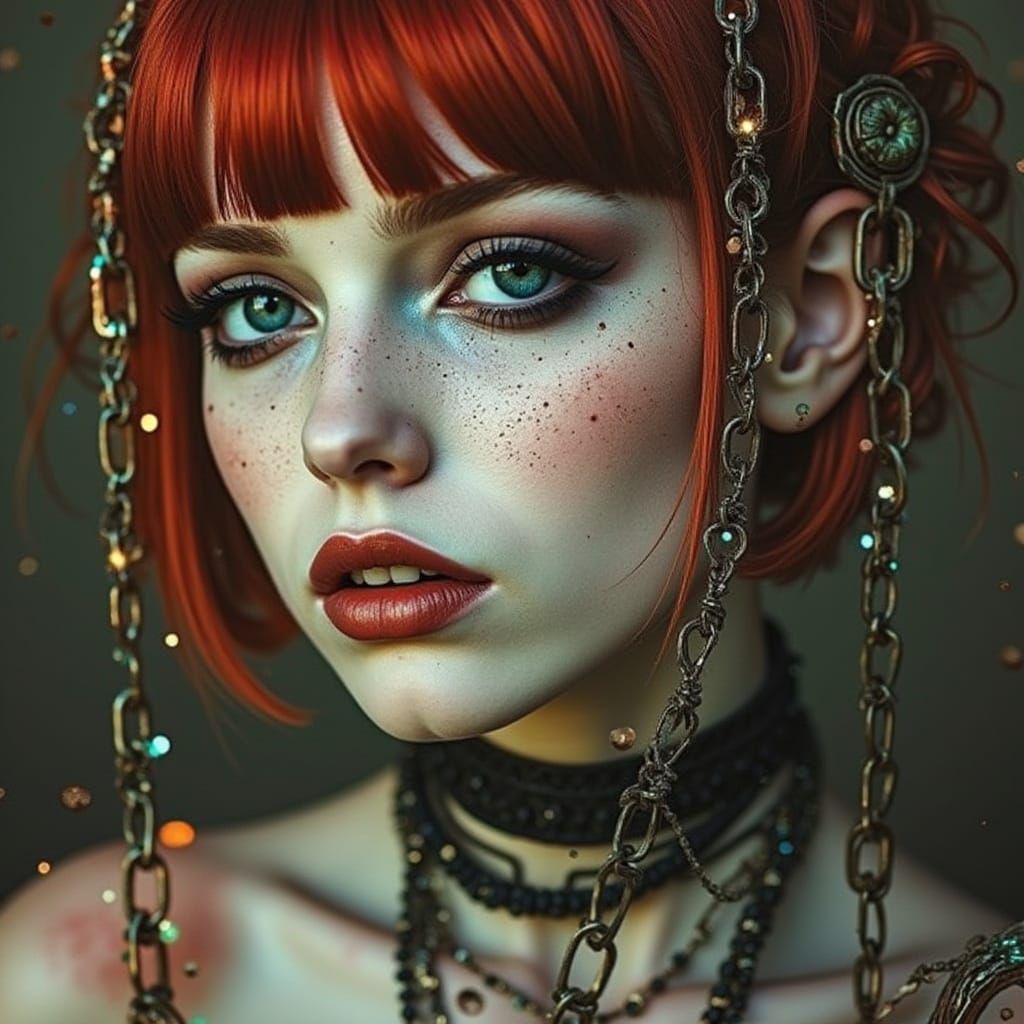 Ethereal Figure in Dreamlike Landscape