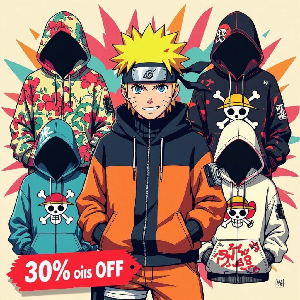 Anime Gaming Hoodies: Naruto & One Piece Style