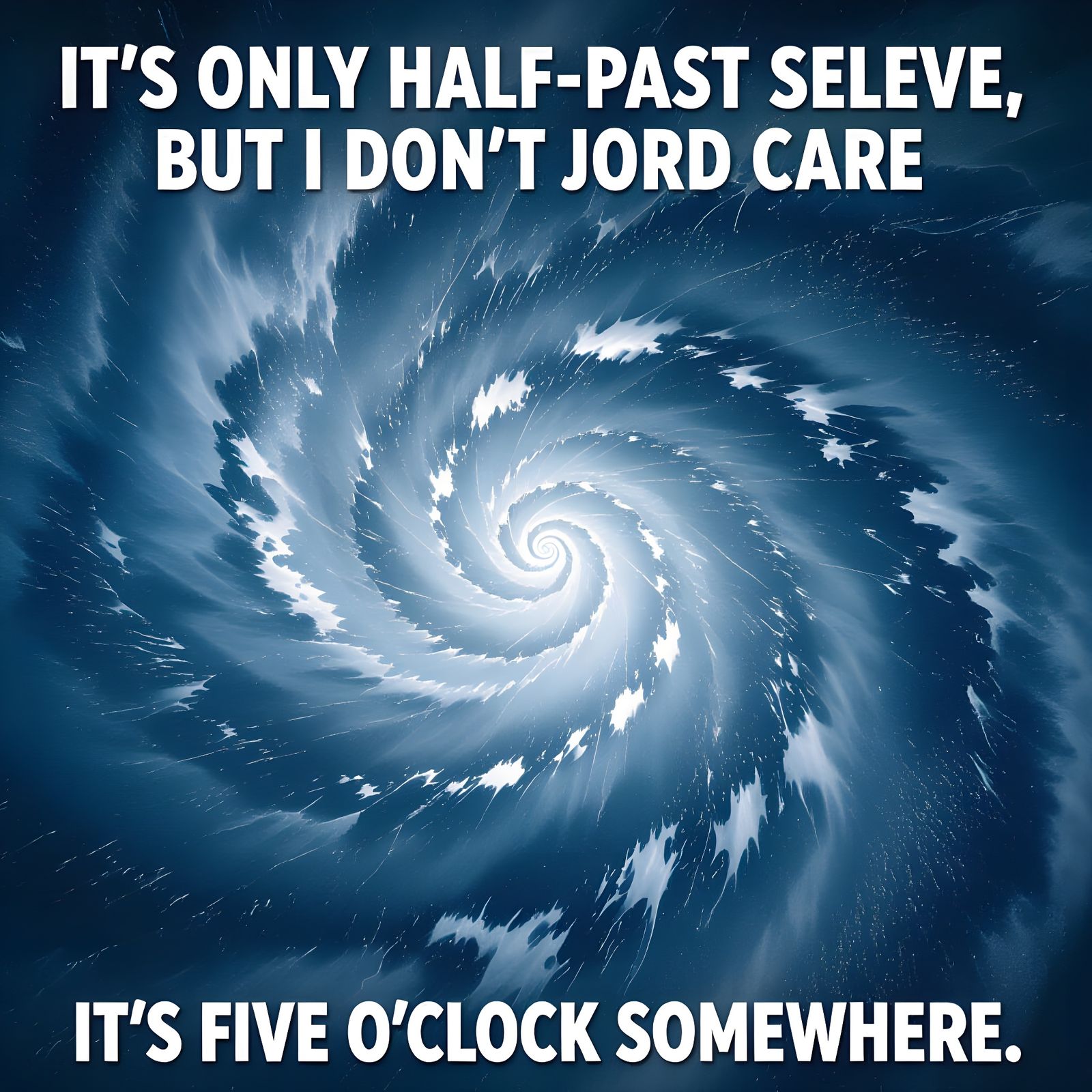 Hurricane Party Scene with Tropical Drinks