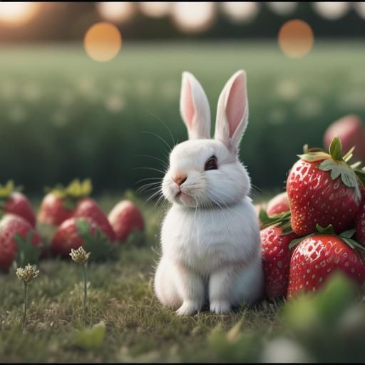 Strawberry Field with Sleeping Bunnies: Photography