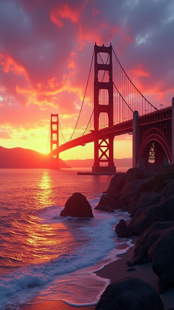 Golden Gate Sunset: A Matte Painting in Unreal Engine
