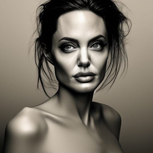 Elegant Portrait of a Woman with Bare Shoulders