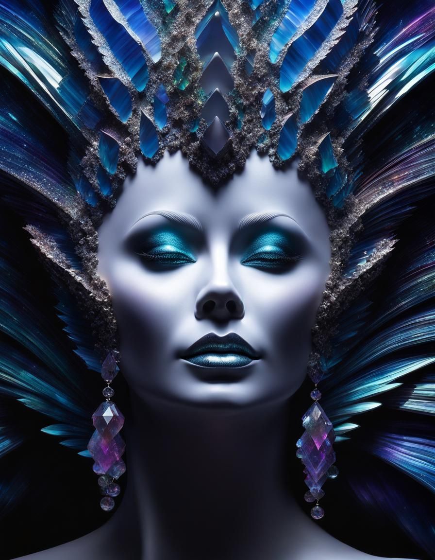 Nebula Skeksis Sculpture in Fantasy Landscape