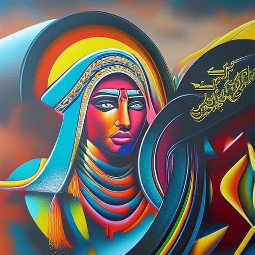Colorful Graffiti Art of Egypt in Street Style