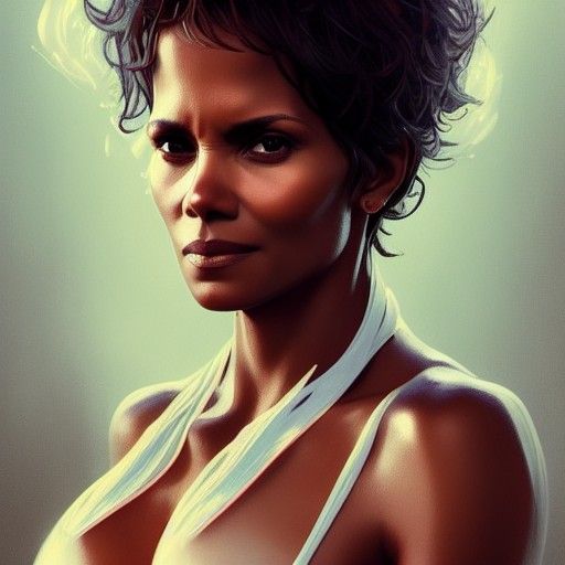 Halle Berry Glowing White Hot