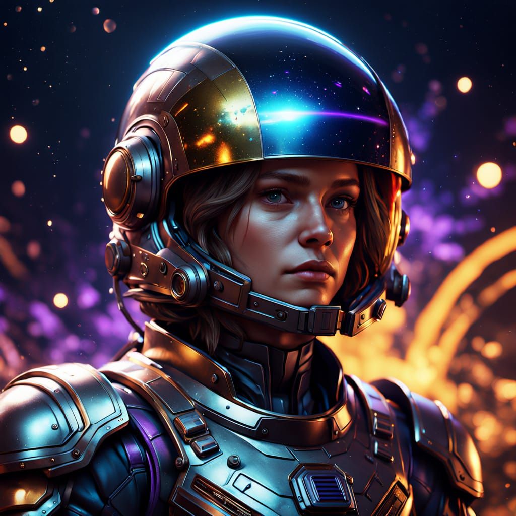 Epic Space Captain Portrait in Greg Rutkowski Style