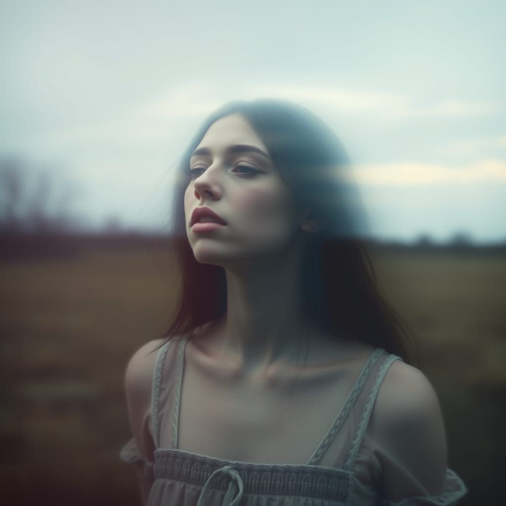 Dreamlike Girl in a Surreal Digital Painting