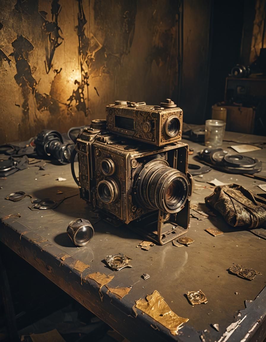 Post-Apocalyptic Camera with Ethereal Glow