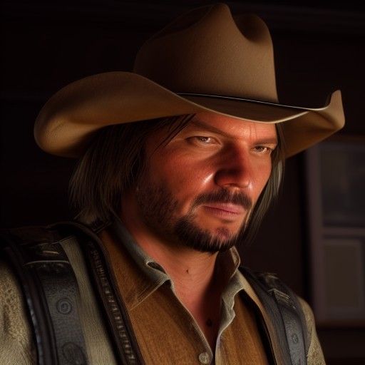 Hyperrealistic Portrait of John Marston in 8k