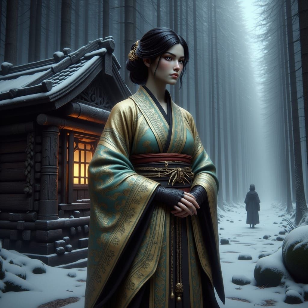 Japanese Princess with Cosmic Treasure Chest