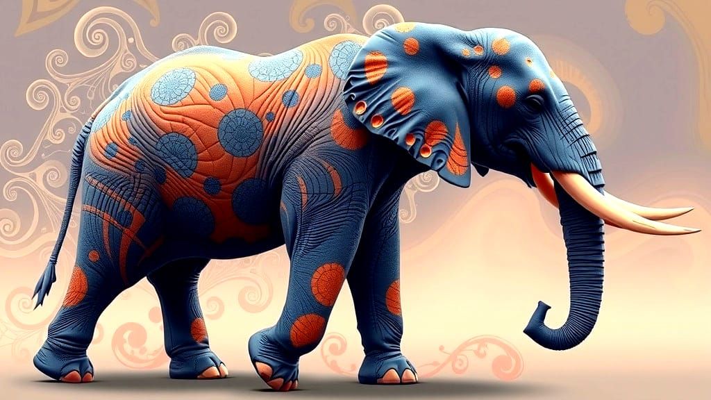 Elephant Materializing from Evolving Turing Patterns