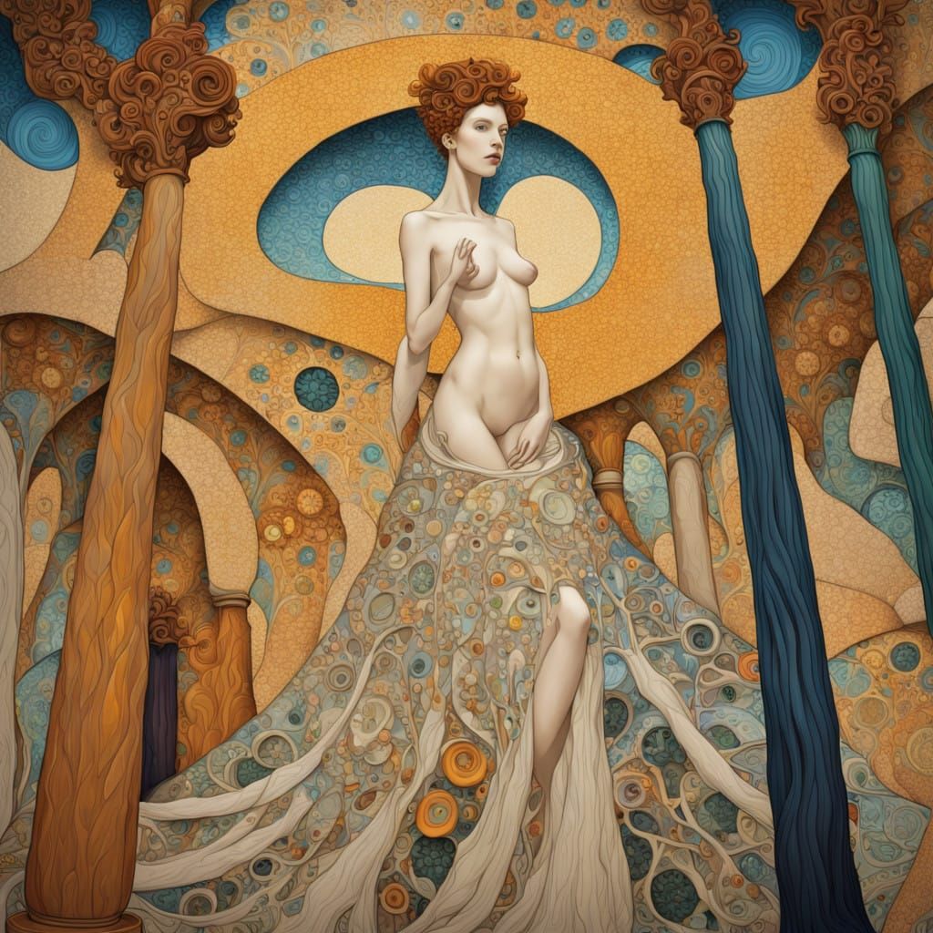 Gaudí-Inspired Mosaic Architecture in Vibrant Colors