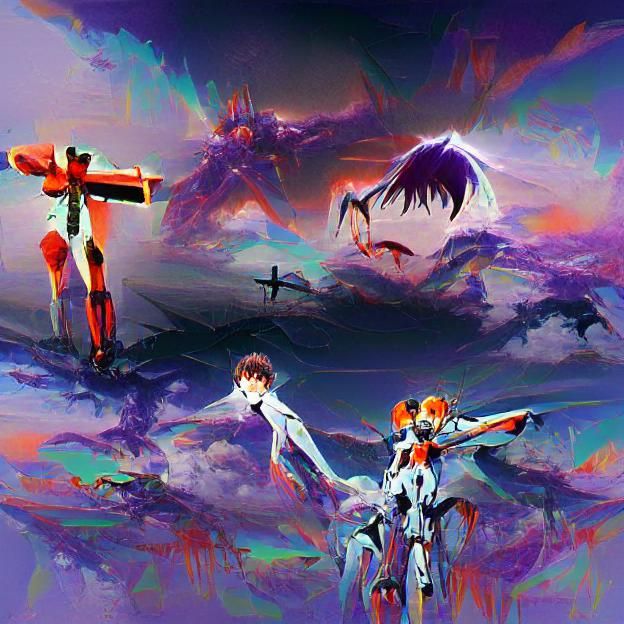 Abstract Evangelion AI Image