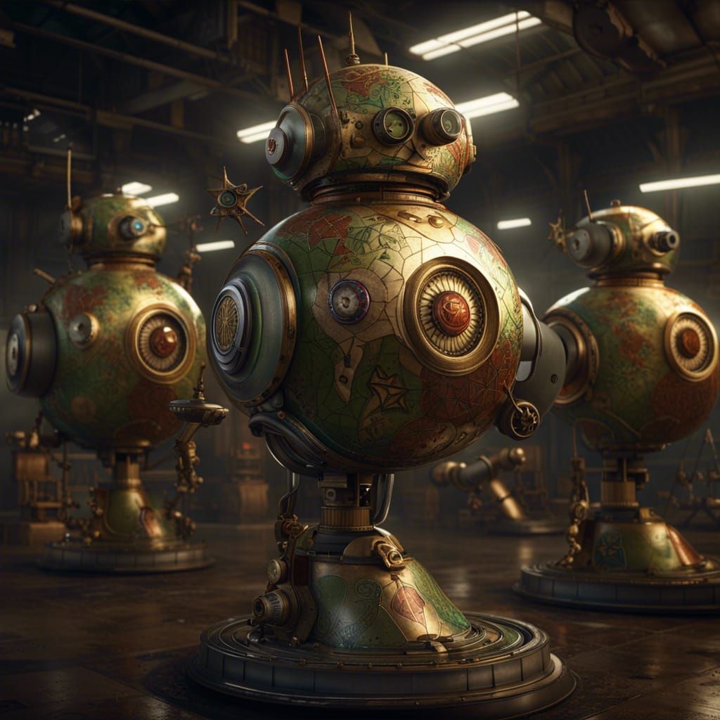 Robots Supervised by ATS Figures: Matte Painting