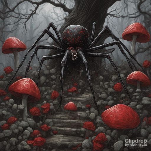 Abstract AI Generated Spider