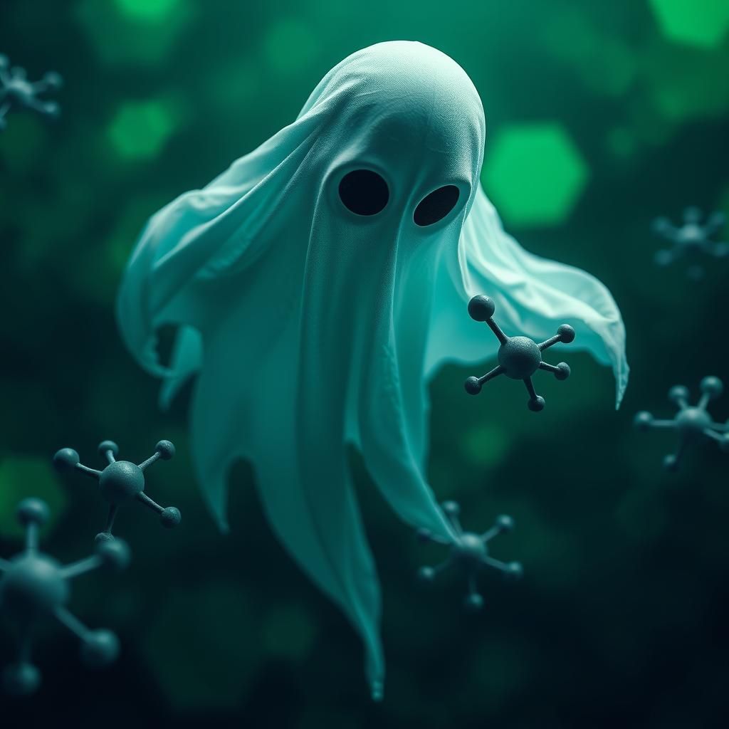 Ethereal Ghost with Molecular Details in Green Hexagons