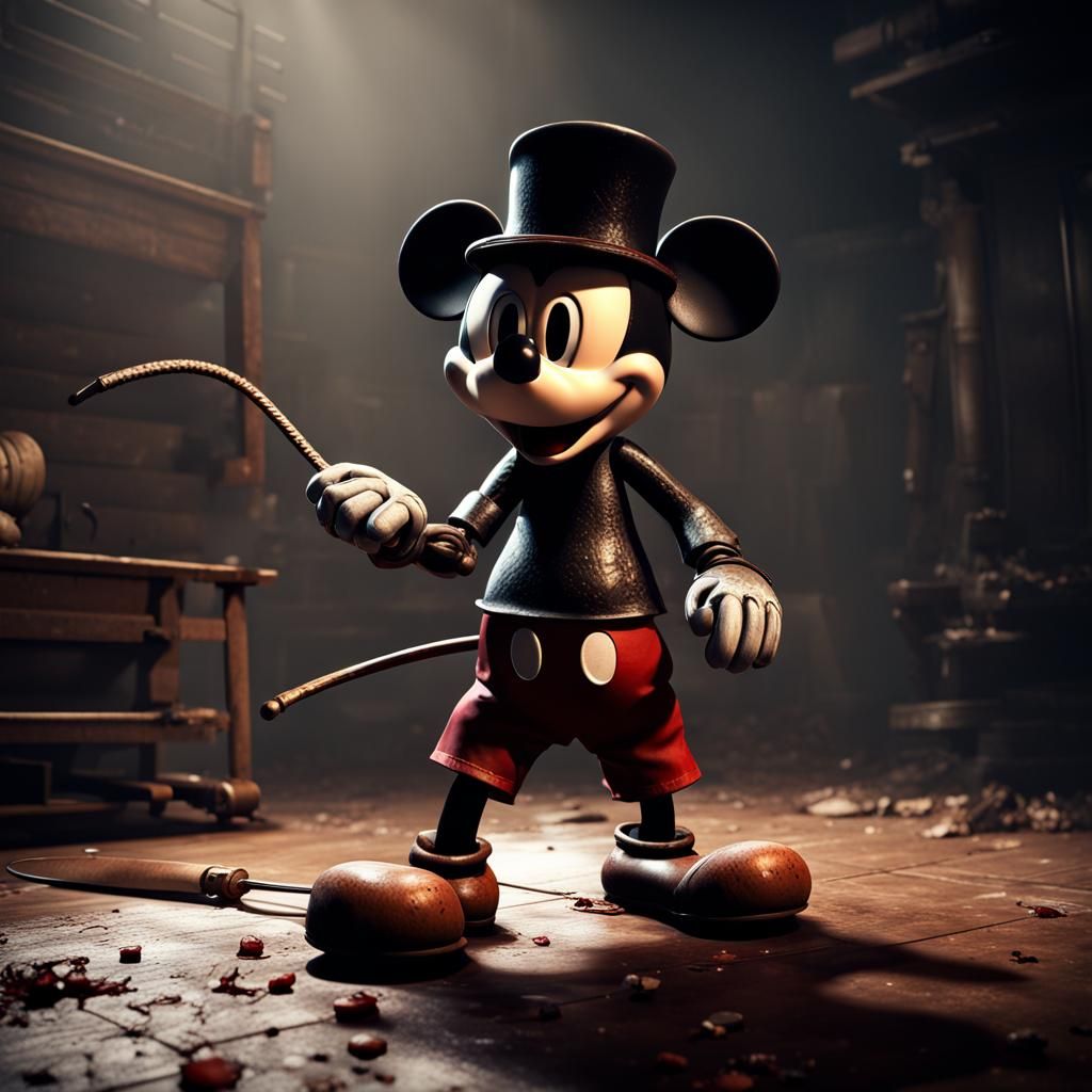 Horror Mickey Mouse Battles Nightmare Freddy in 3D