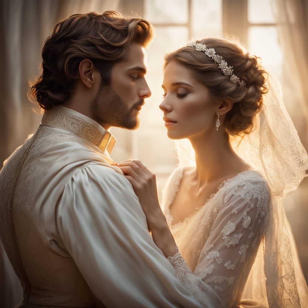 Romantic Couple in Ethereal Fantasy Style