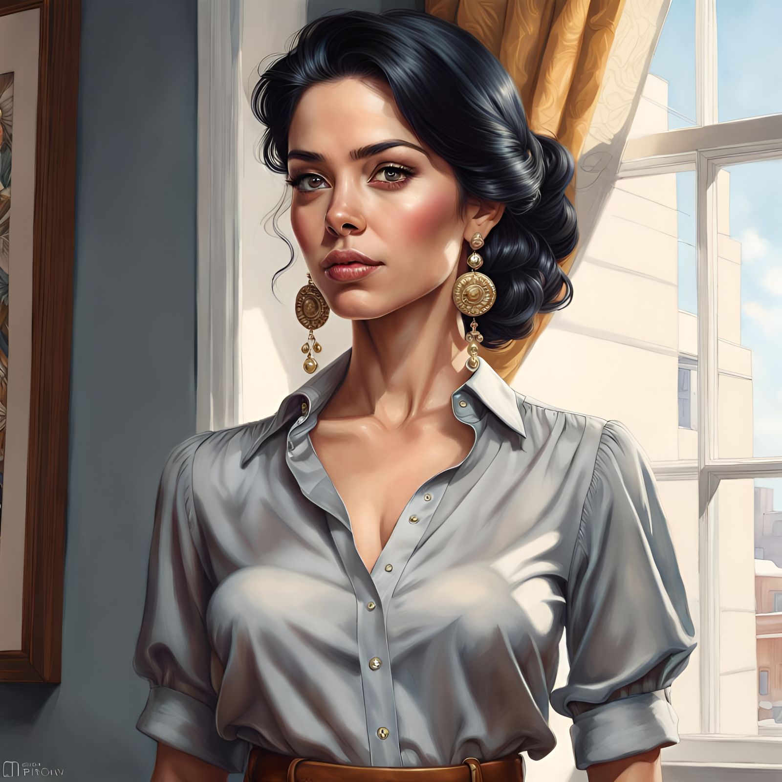 Gorgeous Woman Portrait in Hyperrealistic Style