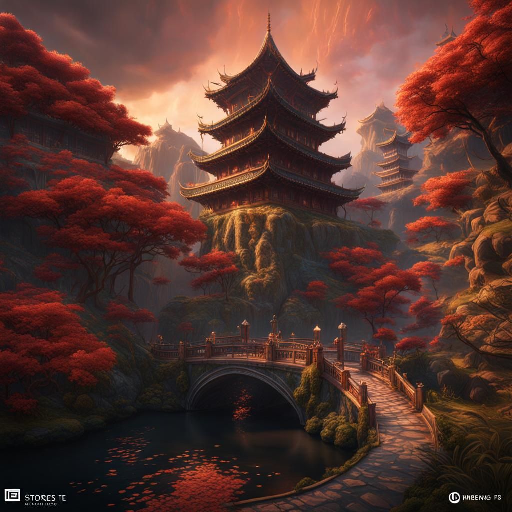 Festive Tet Celebration: Detailed Matte Painting