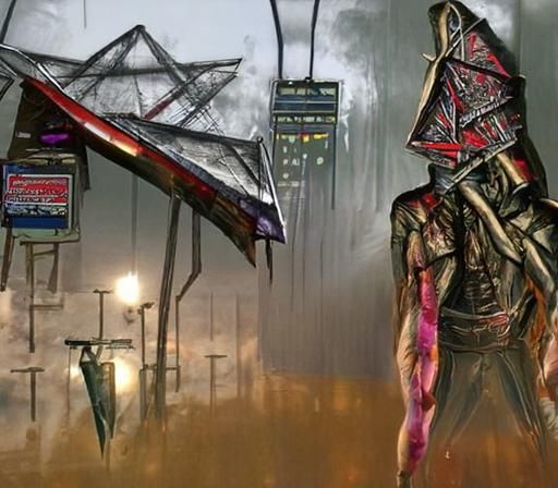 Cyberpunk Nightmare: Pyramid Head Reimagined