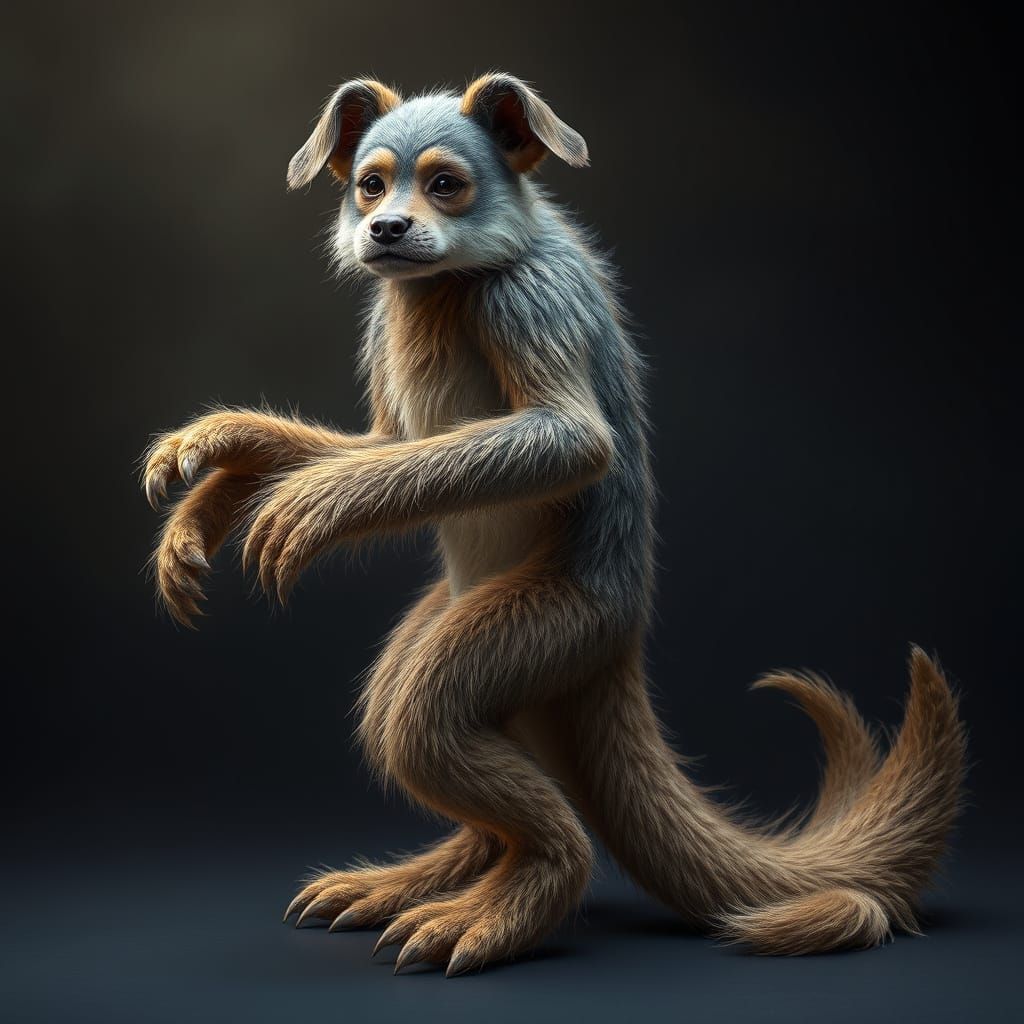 Surreal Canine-Simian Hybrid Reveals Furry, Fantastical Form