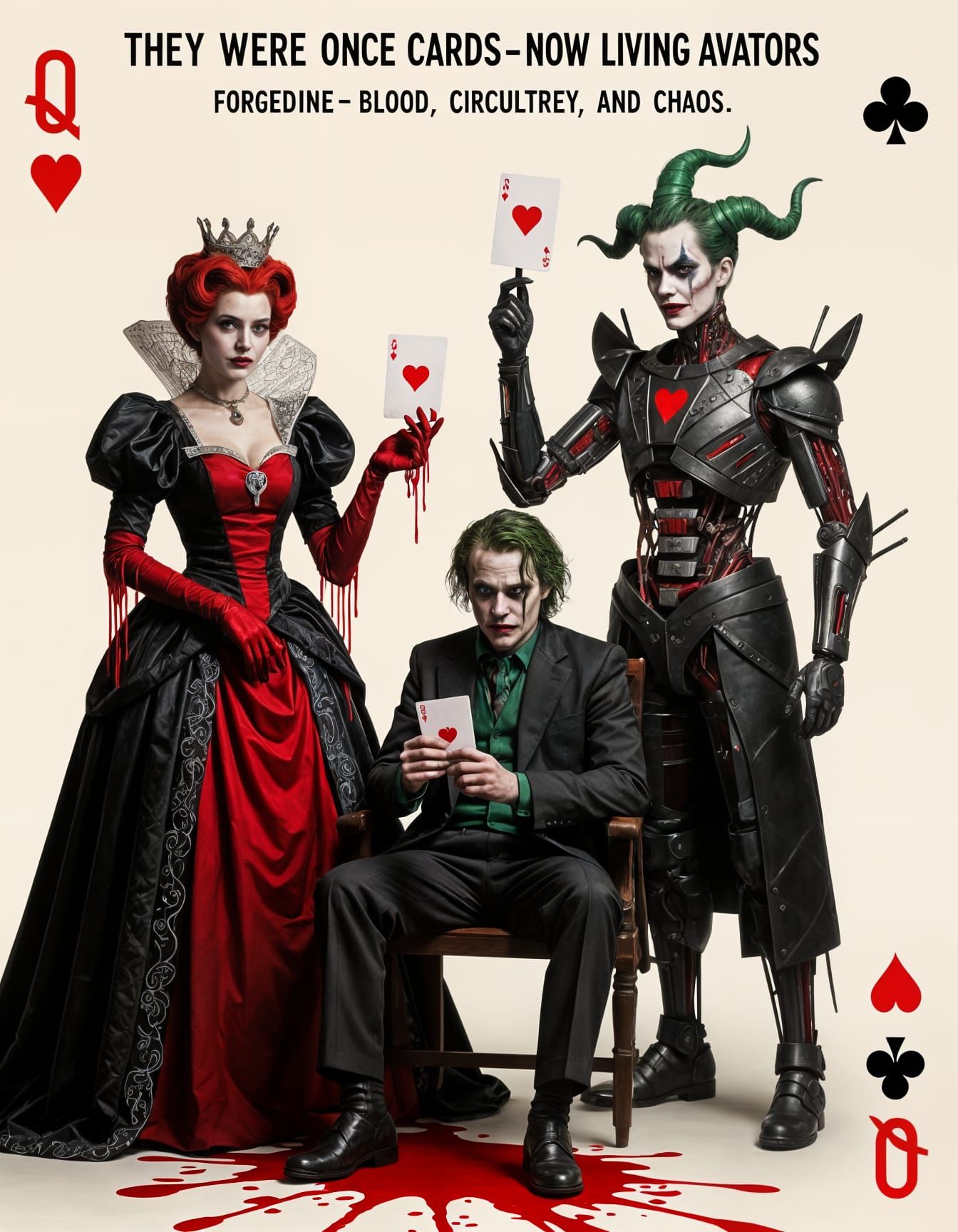 Biomechanical Royal Court of Living Cards