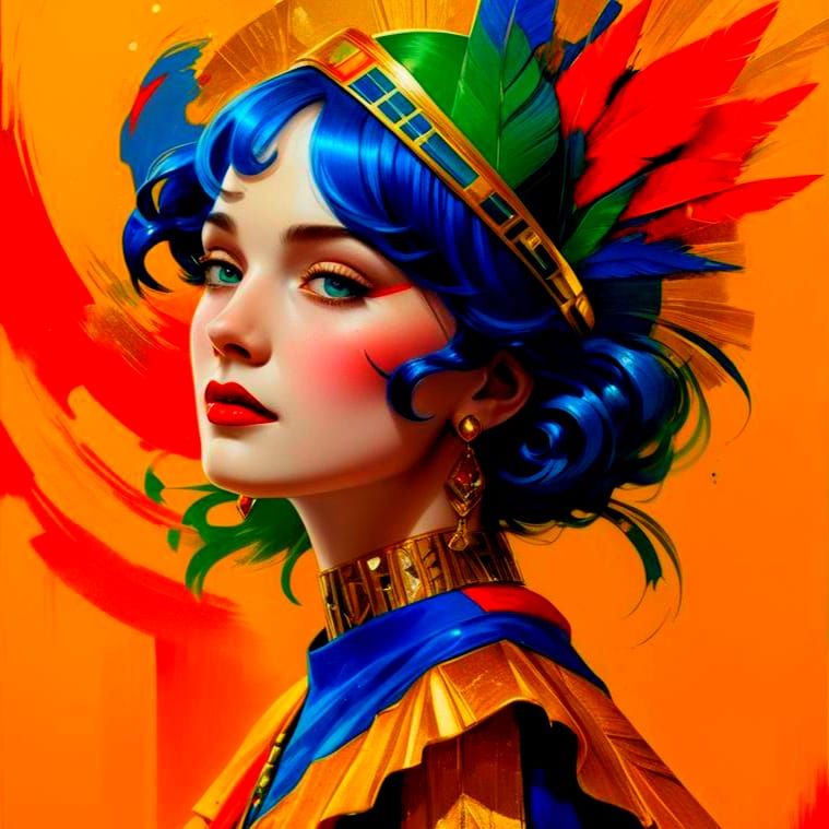 Vibrant Art Deco Design in High Resolution