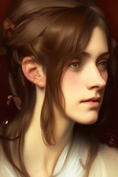 Victorian Woman Portrait in Hyperdetailed Art Style