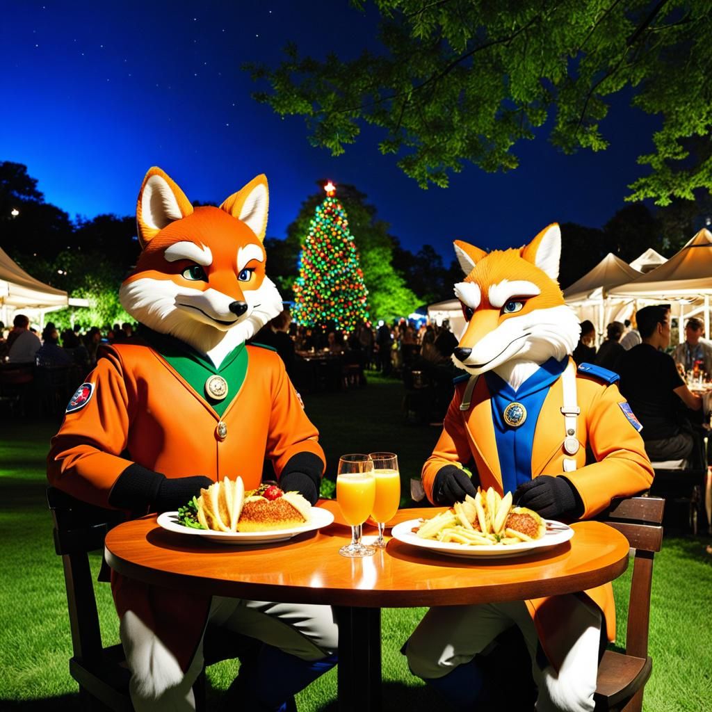 Mozilla FireFox and Star Fox having a meeting over their rights.