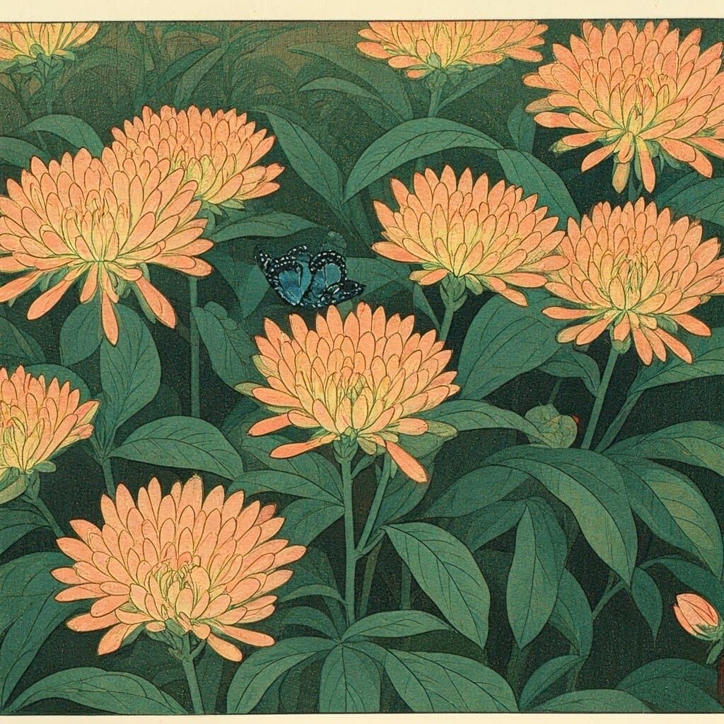 Flowers (with tiny butterfly)