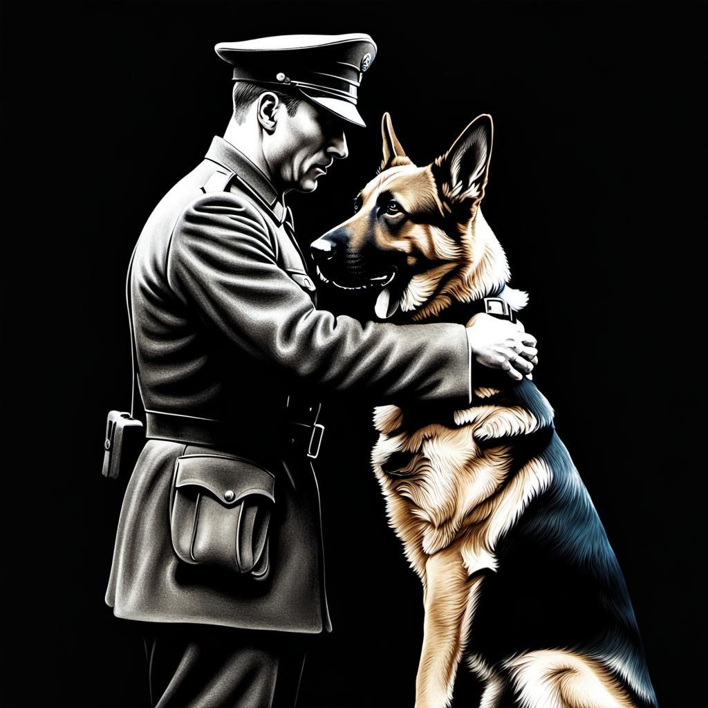 A soldier and his dog