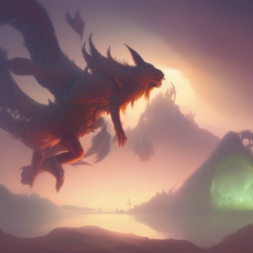 Chocolate Bunny God in a Dark Fantasy Candyland