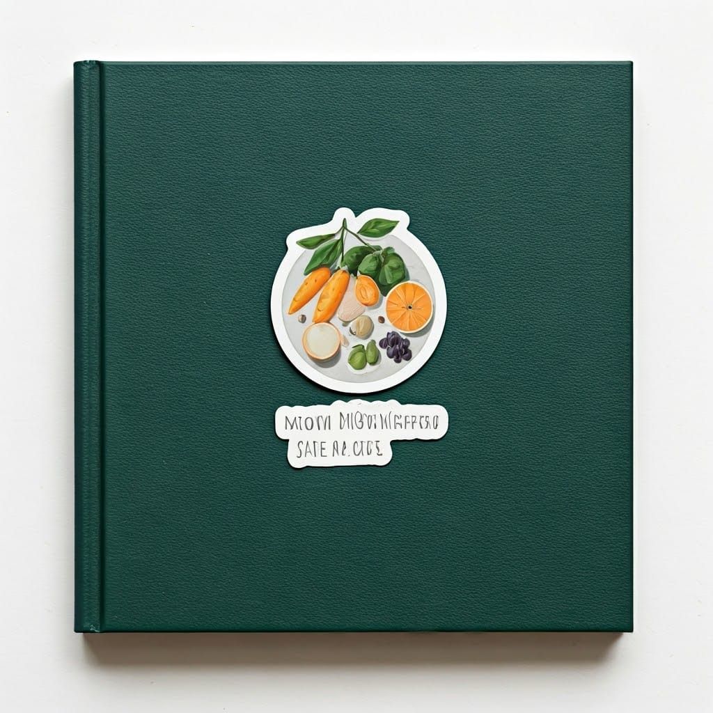 Whimsical Moonlit Garden Scene in Minimalist Style