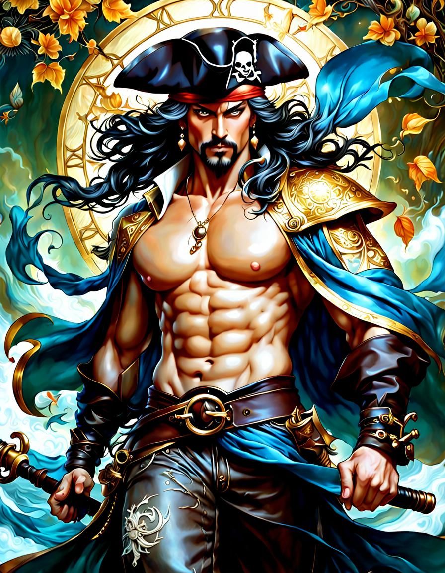 Four Seasons Pirate Ghost Battle in Ethereal Style