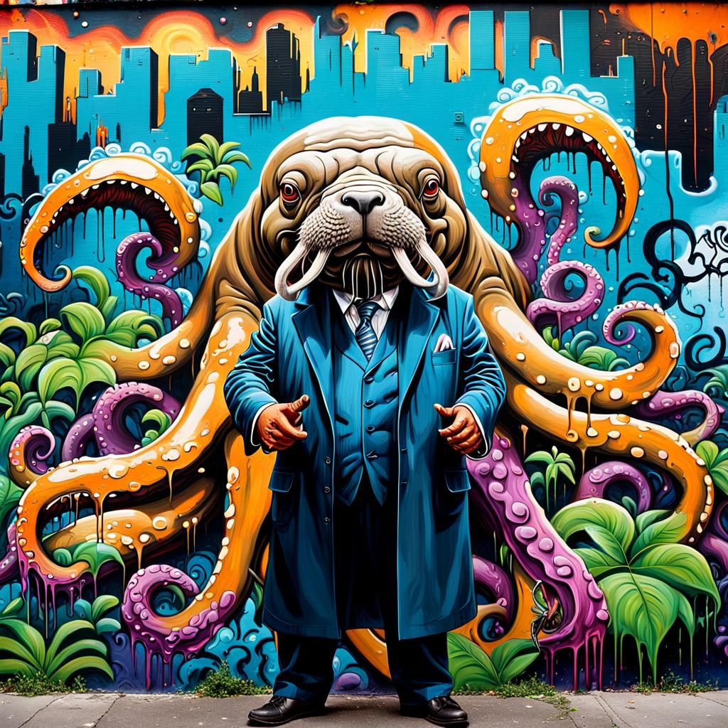 Graffiti Gangster Walrus Dominates New York City Jungle of S...